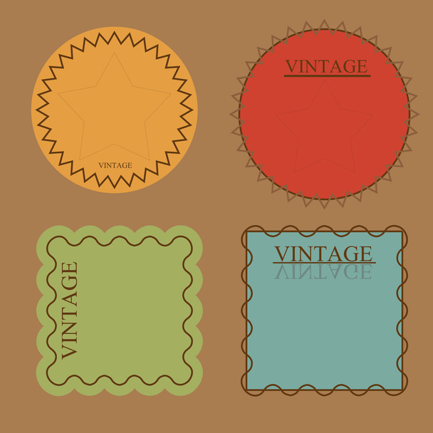 Retro vintage labels - Vector, Image