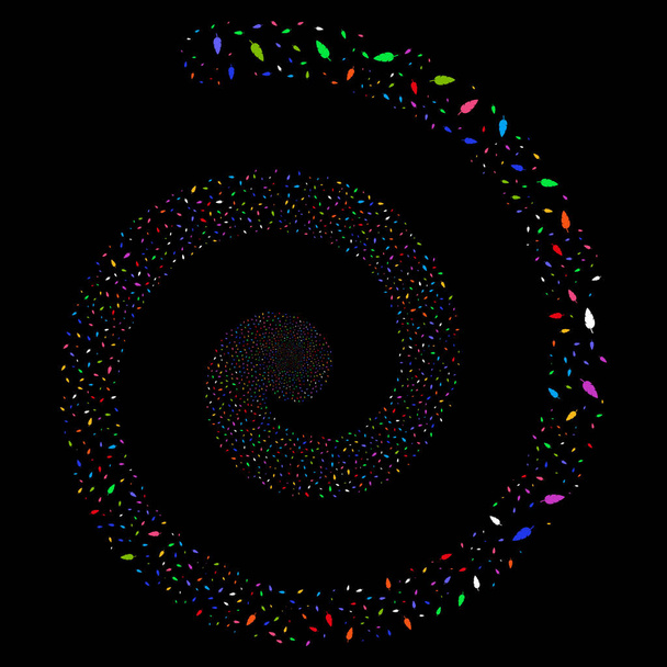 Feather Fireworks Spiral - Вектор,изображение