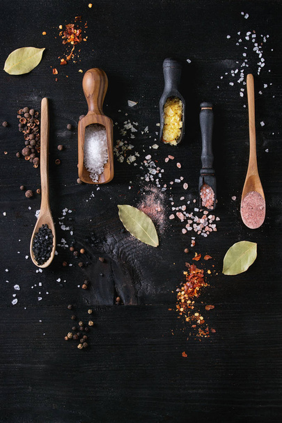 Variety of colorful salt - Foto, Imagem