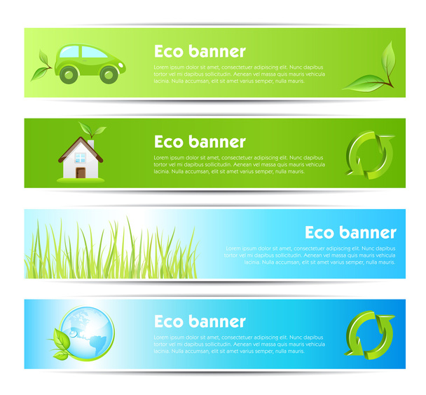 eco banners - Vector, afbeelding