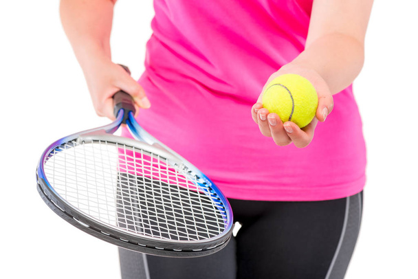 préparation pour le jeu de tennis, équipement de main gros plan
 - Photo, image