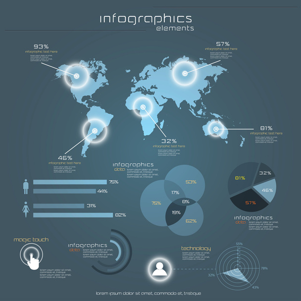 Modern Design infographics template. Vector - Vektor, obrázek