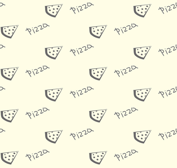 Pizza zökkenőmentes minta - Vektor, kép