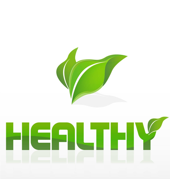 Naturaleza logotipo saludable
 - Vector, Imagen