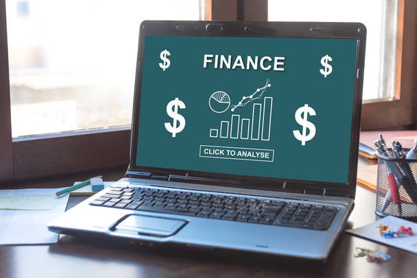 Finance concept on a laptop screen - Valokuva, kuva