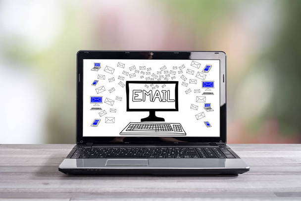 Email concept on a laptop screen - Φωτογραφία, εικόνα
