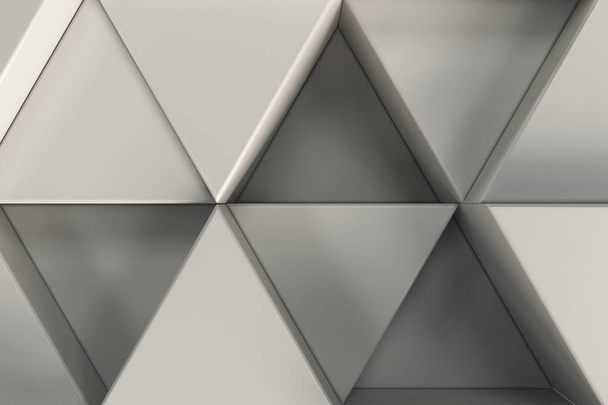 Pattern of white triangle prisms - Valokuva, kuva
