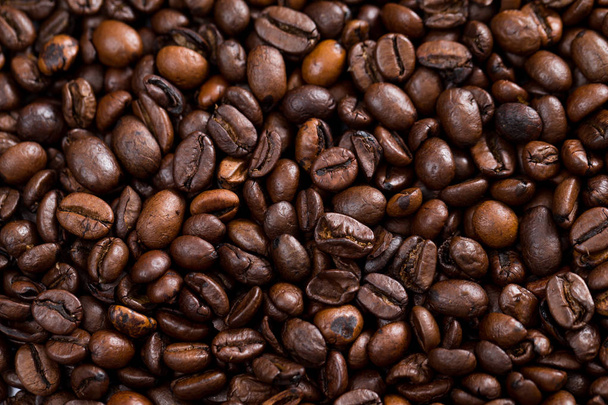 Roasted coffee bean texture  - Photo, Image