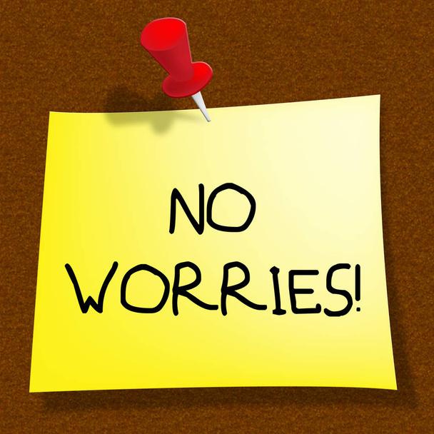 No Worries Showing Being Calm 3d Ilustración
 - Foto, imagen