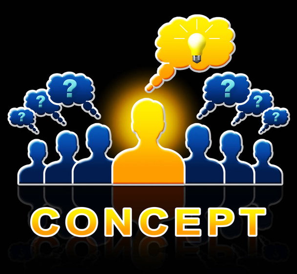 Concept People Meaning Ideas Theory 3d Illustration - Photo, Image