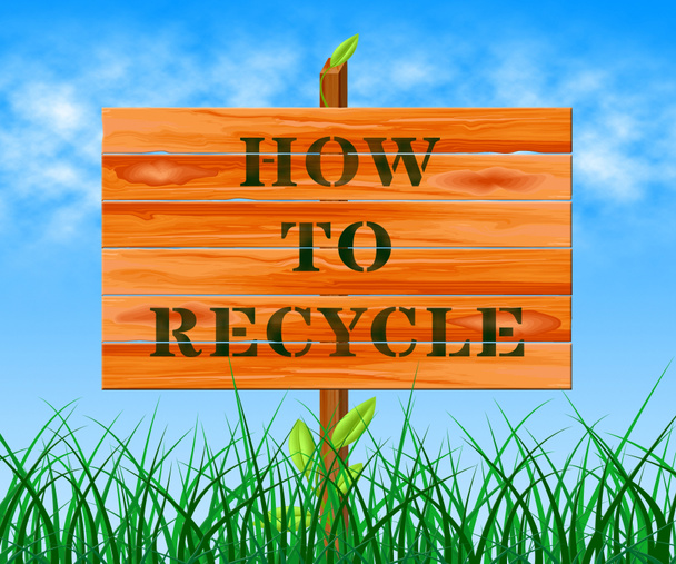 Cómo reciclar medios Eco amistoso 3d ilustración
 - Foto, imagen