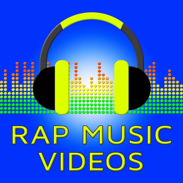 Rap Musiikkivideot tarkoittaa puhuttua laulua 3d kuvitus
 - Valokuva, kuva