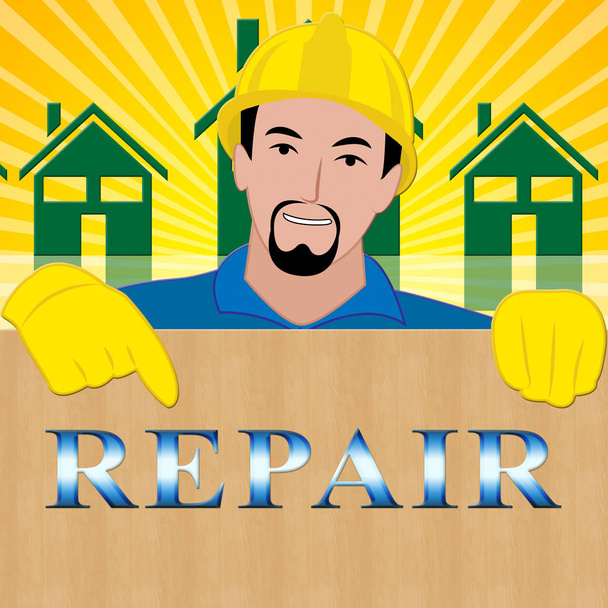 House Repair Means Fix House 3d Illustration - Photo, Image