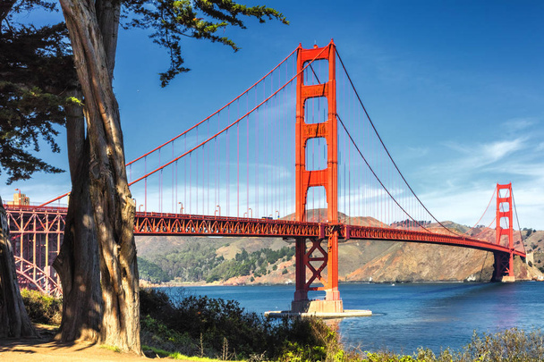 Golden Gate Köprüsü San Fracisco şehir - Fotoğraf, Görsel