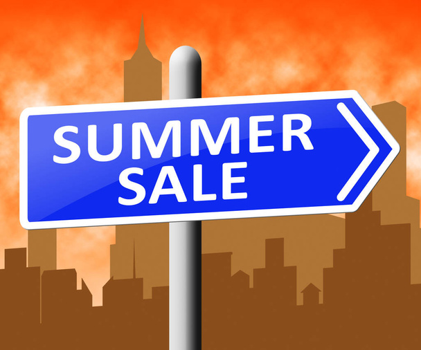 Πώληση καλοκαίρι δείχνει παζάρι προσφέρει 3d απεικόνιση - Φωτογραφία, εικόνα