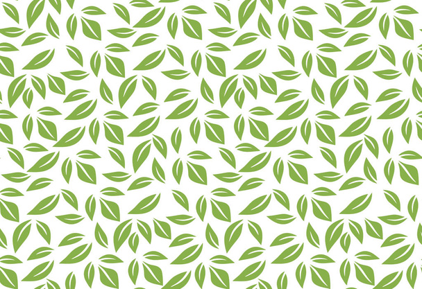 Verde hoja sin costura patrón vector de fondo
 - Vector, Imagen
