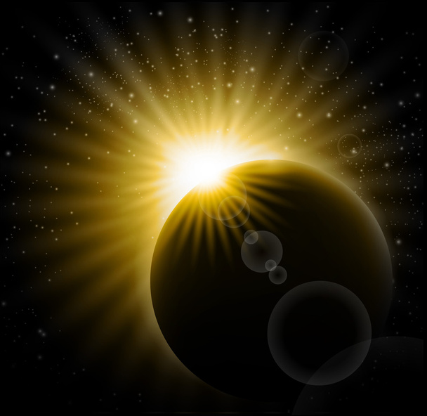 Vector solar eclipse - Vektor, Bild