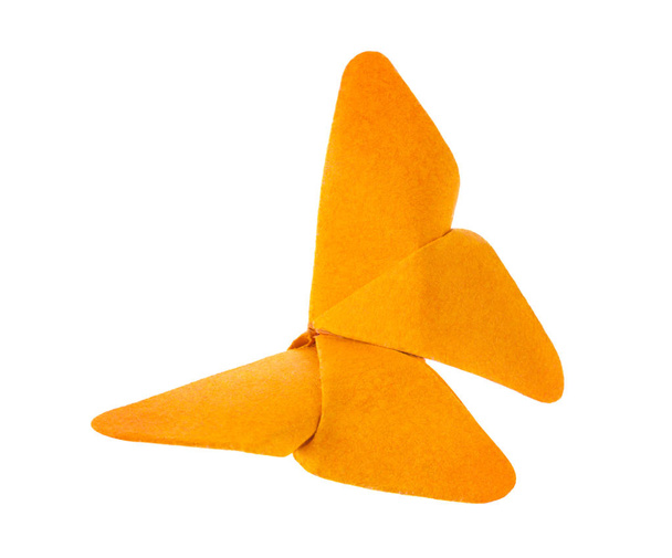 Oranje vlinder van origami. - Foto, afbeelding