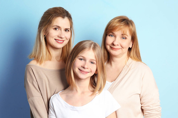Cute girl with mother and granny - Fotó, kép