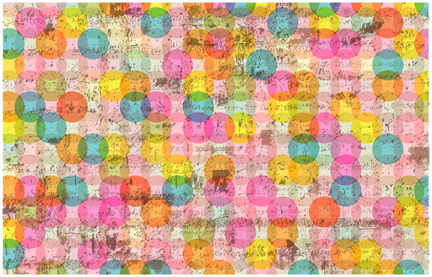 abstract vector achtergrond kleur, ruwe retro bubbels geïsoleerd op een witte achtergrond, regenboog cirkels - Vector, afbeelding