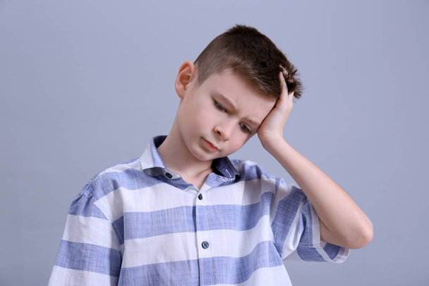 boy suffering from headache - Foto, Imagem