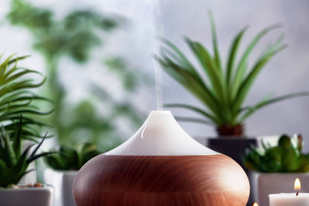 Aroma oil diffuser and plants - Фото, зображення