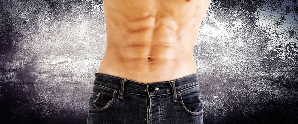Male torso,Healthy lifestyle concept and ideas - 写真・画像