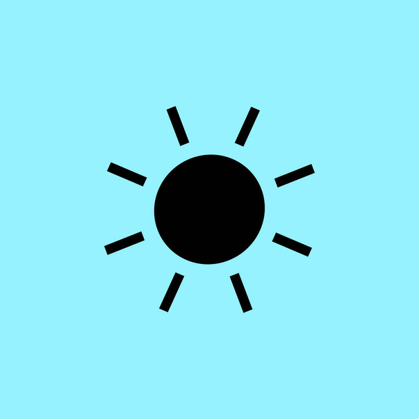 Sun web icon - Vector, Image