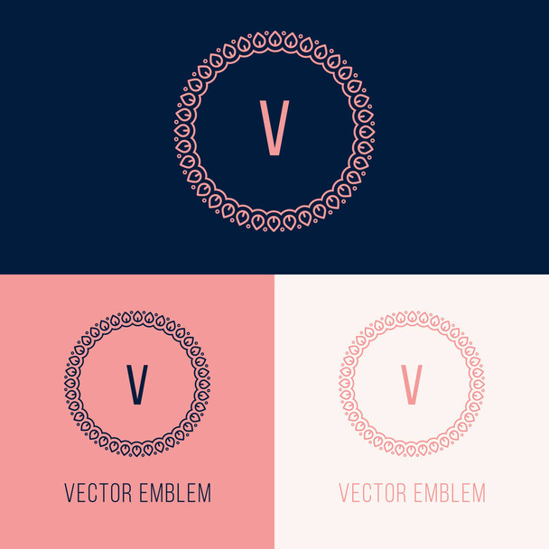 Simple and stylish monogram design template - Vector, Image