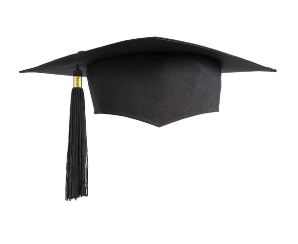 Graduation hat on white background - Foto, imagen