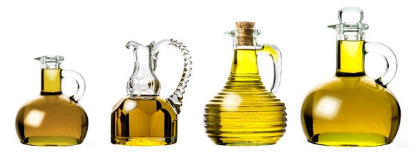 Různé extra panenských olivových olejů, samostatný - Fotografie, Obrázek