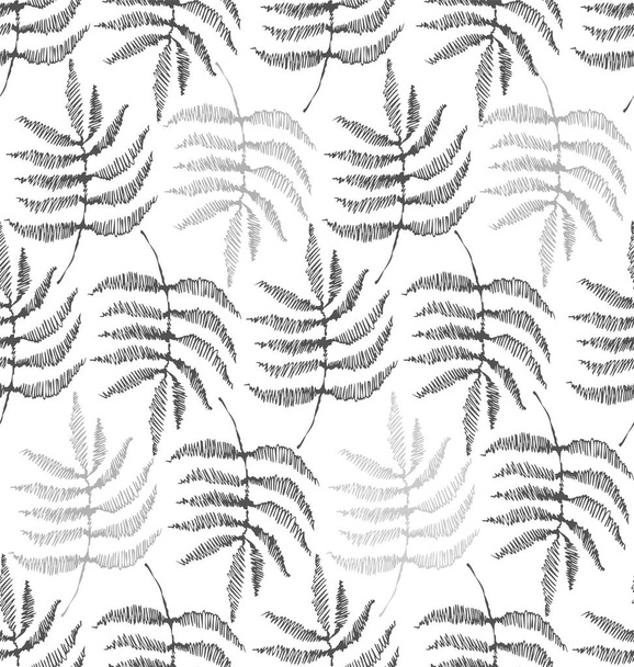 Drawing of the leaves of the fern - Vector, Image