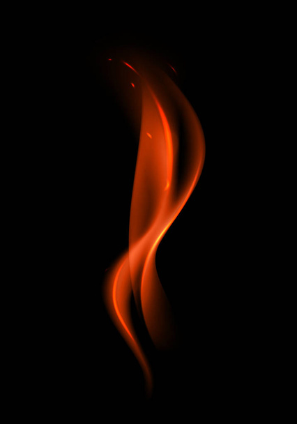 Abstract Red Fire Flame on Background - Vector, Image