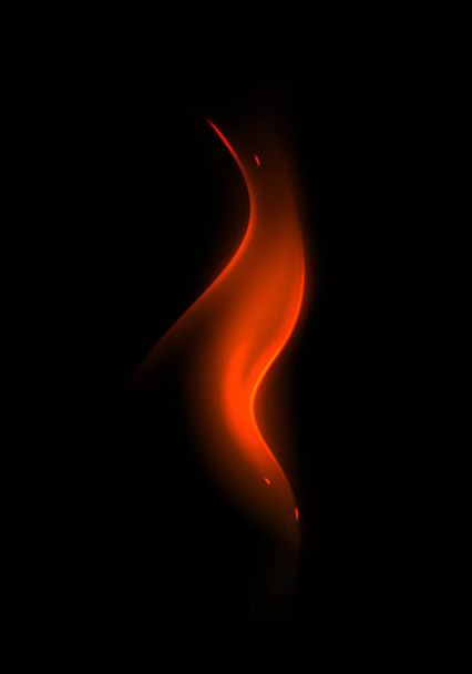 Rudý oheň plamen na pozadí vektor - Vektor, obrázek