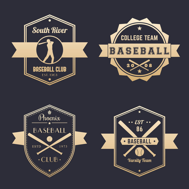 Baseballclub, Team-Logo, Abzeichen, Embleme - Vektor, Bild