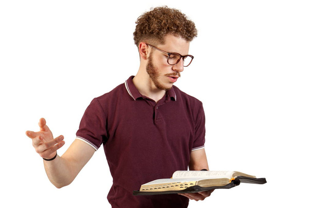 Young teacher preaching - Photo, Image