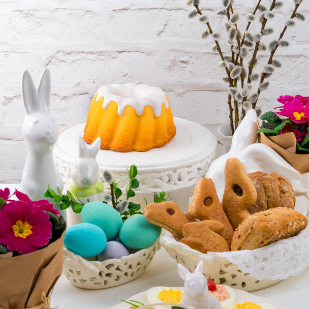 easter cakes on table  - Photo, image