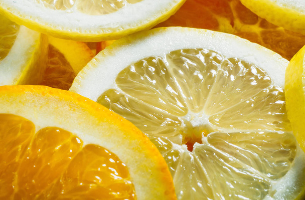 lemon and orange fruit isolated  - Photo, image