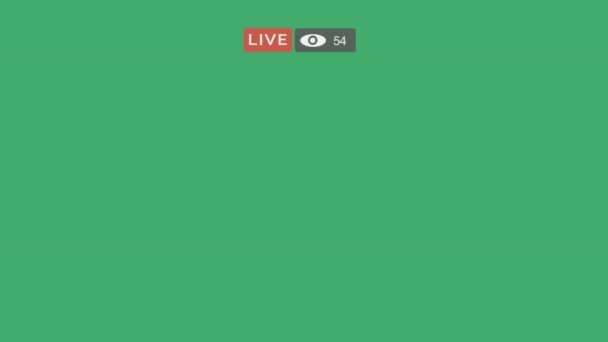 interfaz de pantalla en vivo - Contador de espectador subiendo en streaming de vídeo en vivo con en el canal alfa
. - Imágenes, Vídeo