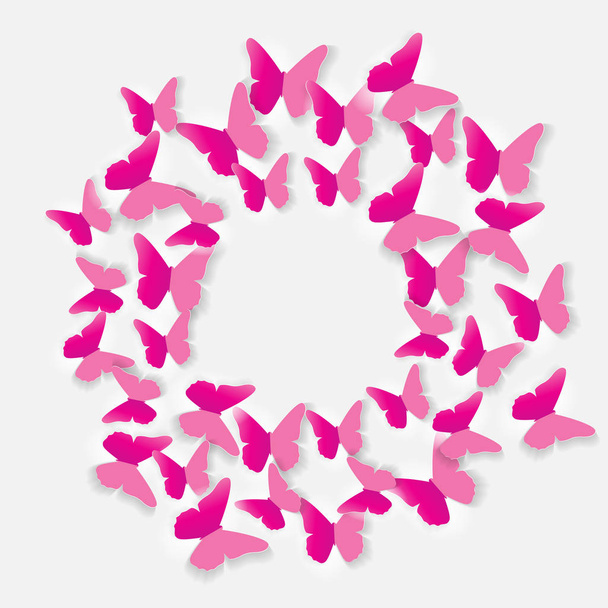 Papel abstrato cortado Fundo de borboleta. Ilustração vetorial
 - Vetor, Imagem