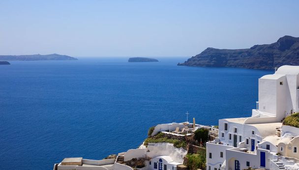 Фіра, Греція - Кальдера над Егейським морем - Фото, зображення