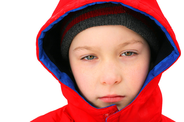 Sad Boy in the Winter - Foto, afbeelding
