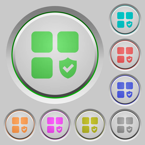 Protected component push buttons - Vector, Image