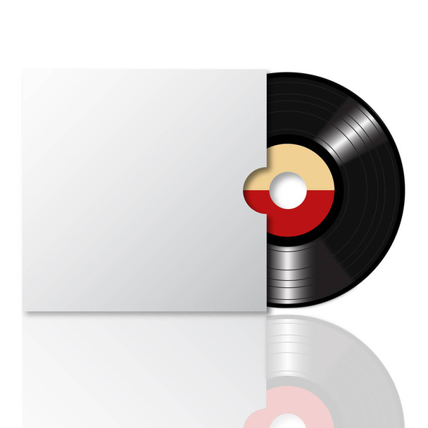 Vinyl record with cover 2 - Vector, imagen