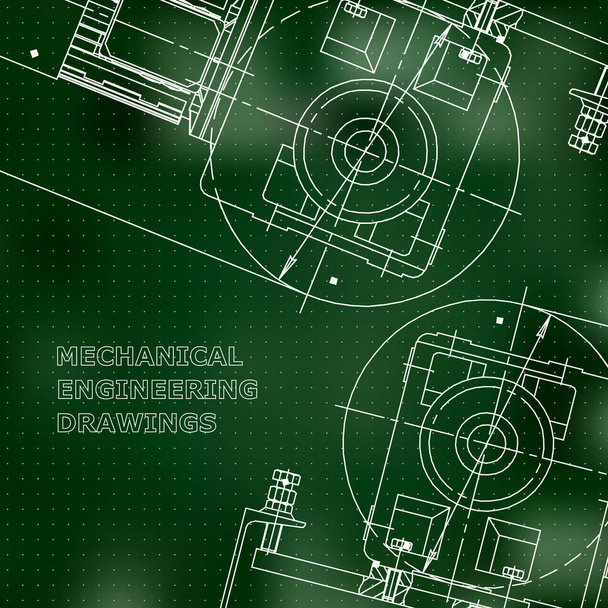 テクニカル イラスト。技術的な設計の図面。カバー、バナー - ベクター画像