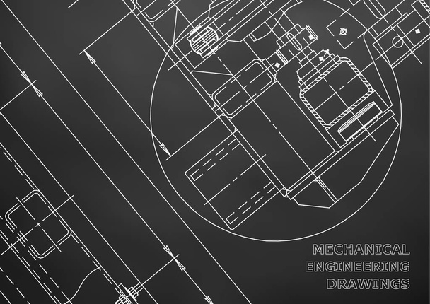 Blueprints. Cover. Engineering drawing. Engineering design - Vector, Image