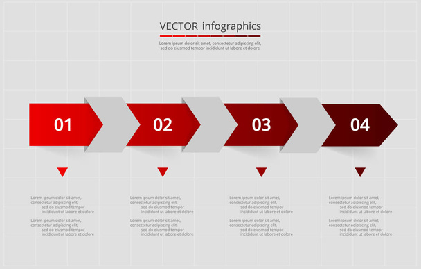 Vector lines arrows infographic. - Vector, afbeelding
