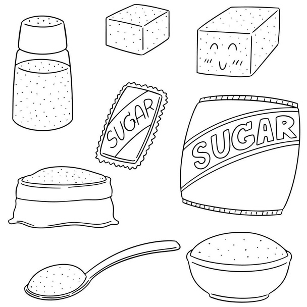 砂糖のベクトルを設定 - ベクター画像
