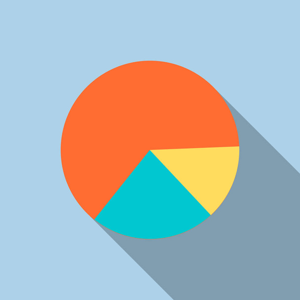 Diagram pie chart icon in flat style - Vector, Image