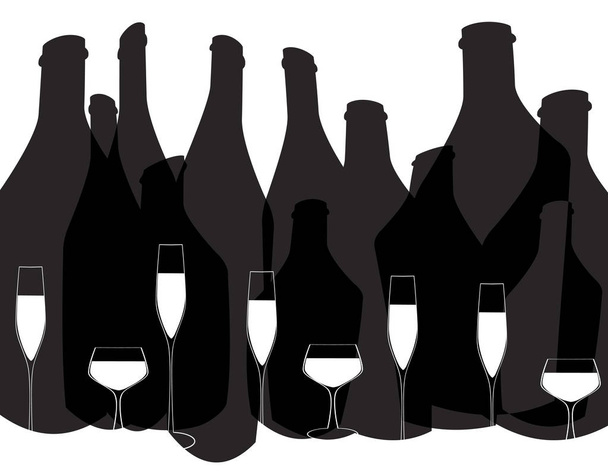 Очки алкоголь фон
 - Вектор,изображение